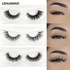 LEHUAMAO макияж Накладные ресницы 3D норковые ресницы повторное использование норковые ресницы ручной работы перекрещивающиеся ресницы индивидуальные полосы густые ресницы A04