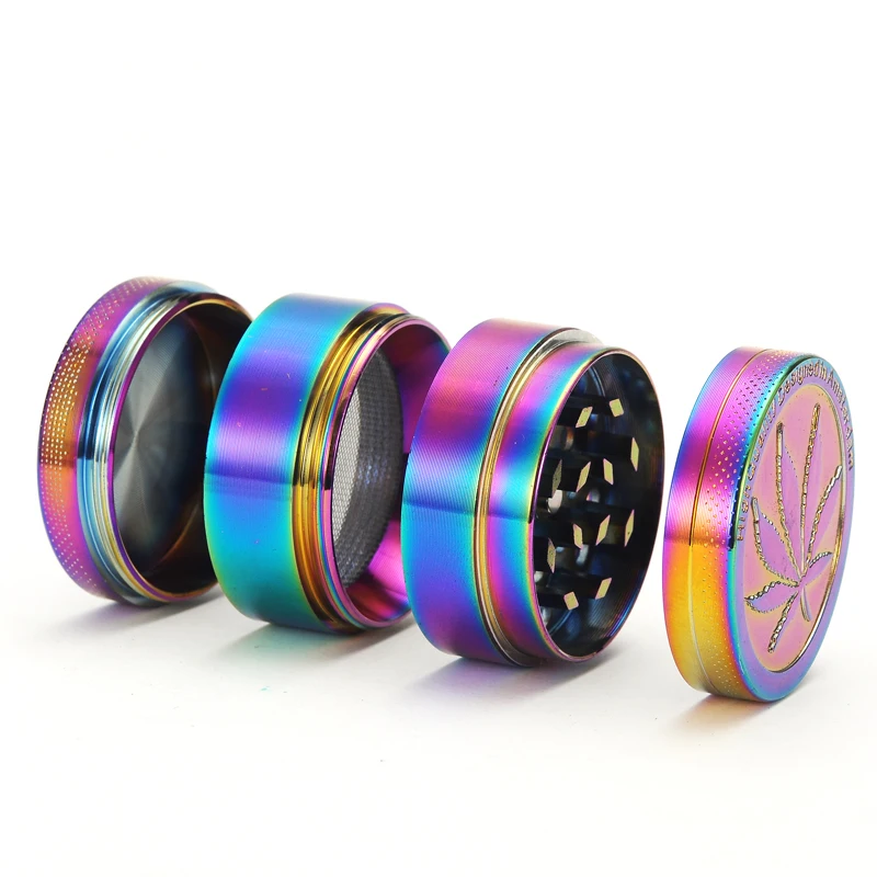 Детали из сплава металла и цинка измельчитель 40 мм цвета радуги красивый травы