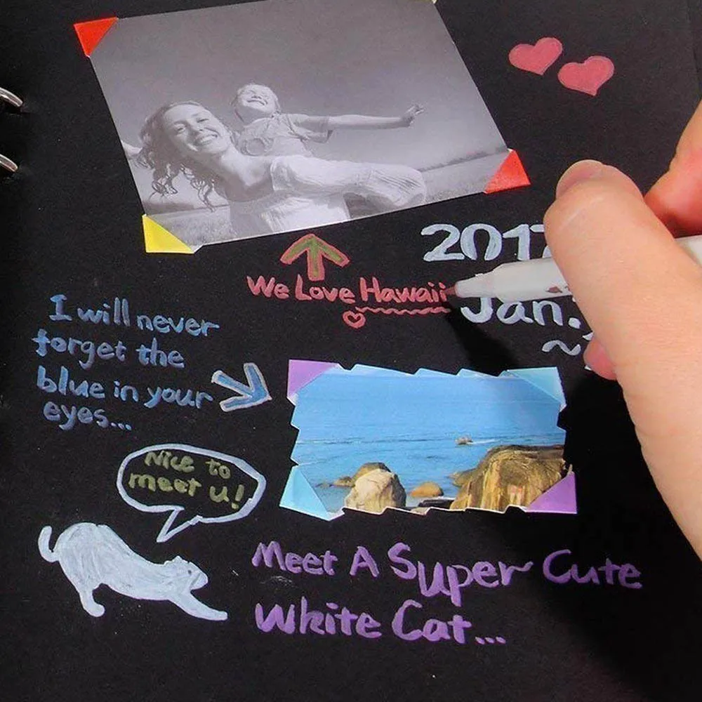 60 черных страниц фотоальбомов свадебные фотоальбомы крафт-бумага фотографии для