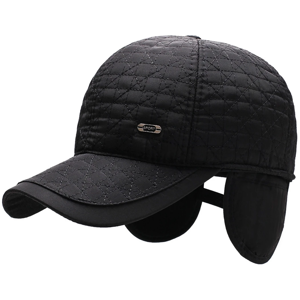 Father's Hats With Earflaps Winter Warm Baseball Cap For Men Cotton Thicker Snapback Ear Protection Casquette |
