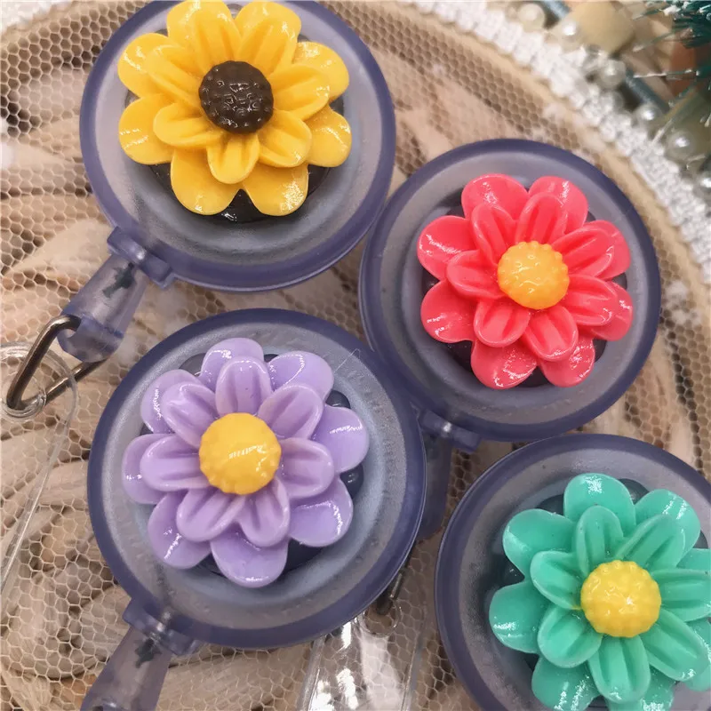 Подсолнечника симпатичный значок держатель катушки телескопическая Выдвижная