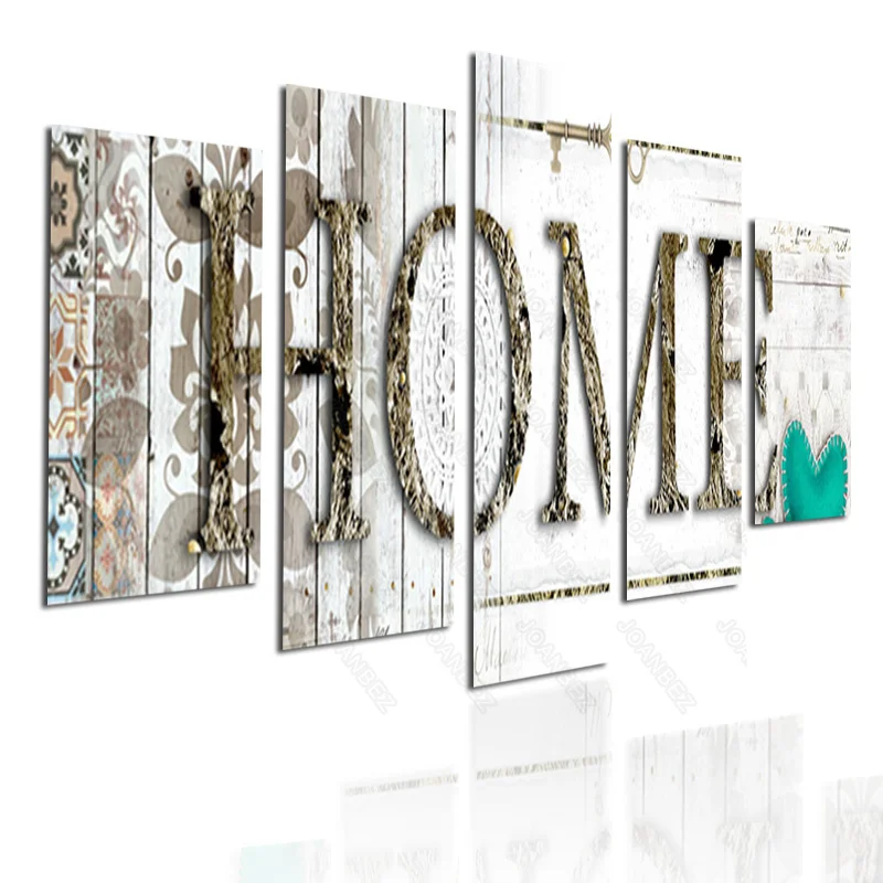 

European Style Canvas Material Decoration Painting Door Frame and Wall Cement Letter Mosaic Pattern Background Poster Living