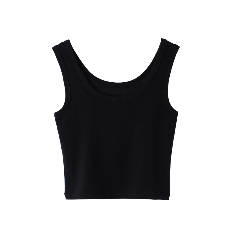 

JVCAKE 2020 Summer Cropped Tops Womens Tank Tops Slim Strech T-Shirts Solid Color Sleeveless Vest