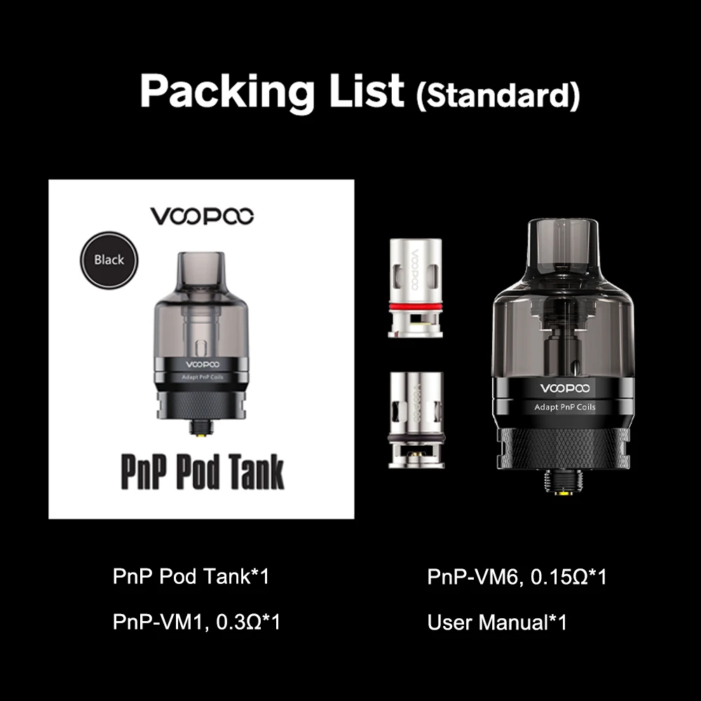 VOOPOO PnP Pod Tank 4 5 мл Atomizer 510 ниток 26 мм для Drag X Plus 2 Argus GT Musket Mod Vaper электронная сигарета |