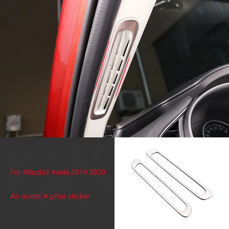 

Автомобильный столб воздуховыпускное отверстие Динамик ободок отделка, ободковый корпус наклейки для Mazda 3 Axela 2020 розетки наклейки с блестками