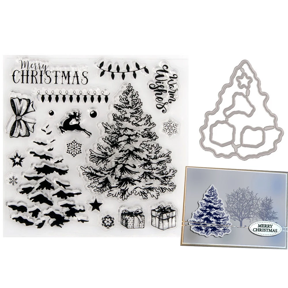 

Christmas Decor Clear Stamp Hand Account Rubber Stamps Scrapbooking Stamps for Christmas Greetings Card Making Merry Christmas