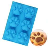 big dog footprint feet mould cake molds soap mould creative cookie fondant 3d diy cat paw silicone bakeware