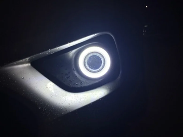 Инновационные светодиодные дневные ходовые огни Eosuns Cob Angel Eye Drl + Галогенные