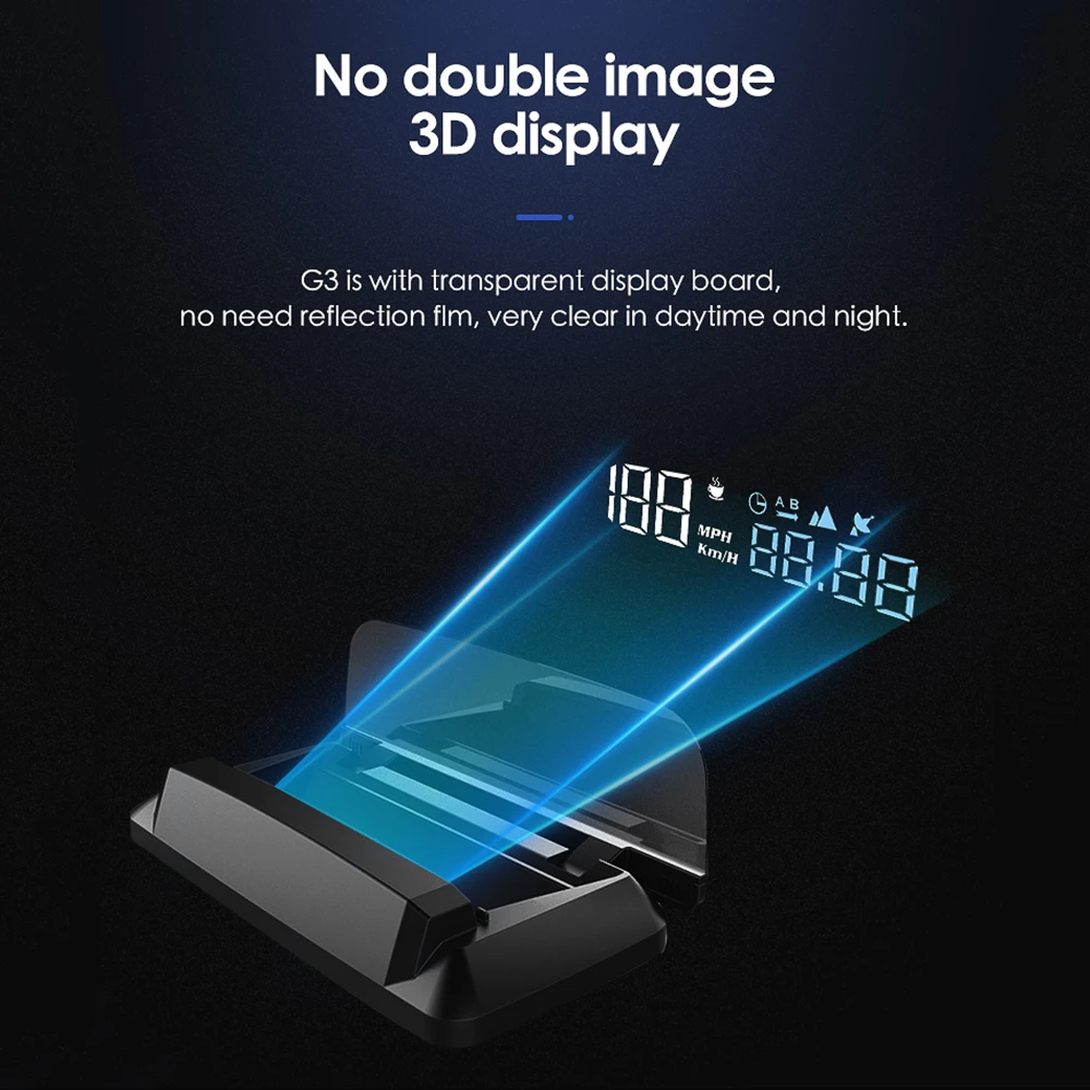 

Head Up Car Display HUD Speedometer Overspeed Warning Non-slip Mat 5 to 12V