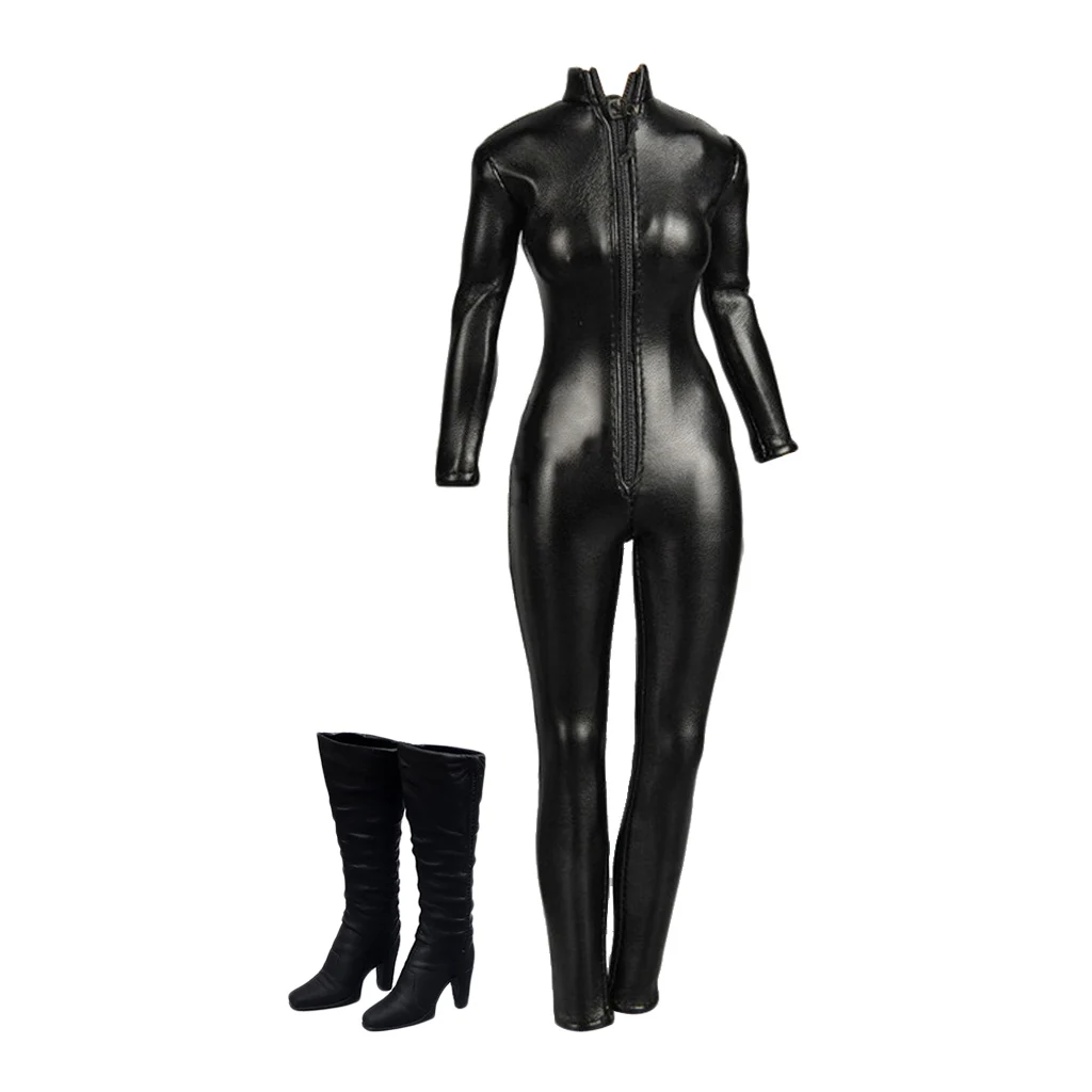 16 girl jumpsuit zipper high heel shoes for 12 hot action figure free global shipping