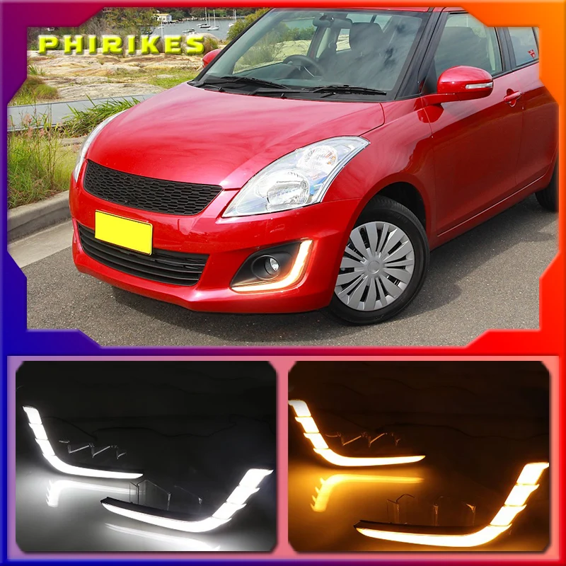 

For Suzuki Swift 2014 2015 2016 LED DRL headlight daytime running lights fog lights cover headlight fog lamps day light daylight