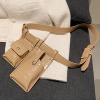 2 pieces of womens bag luxury designer belt ladies leather flap belt bag shoulder messenger chest bag purse
