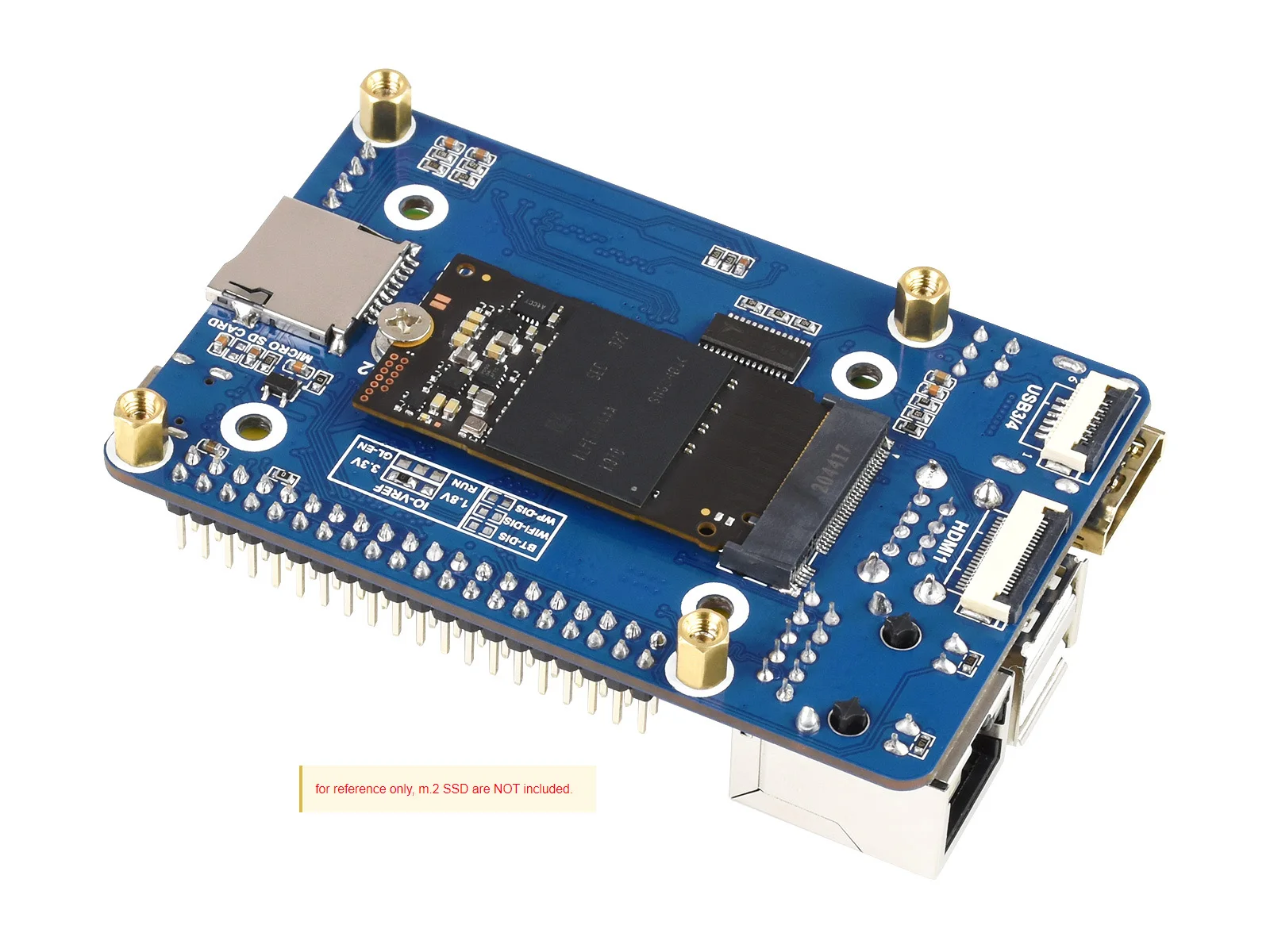 Мини-Базовая плата Waveshare (A) для вычислительного модуля Raspberry Pi 4 встроенные