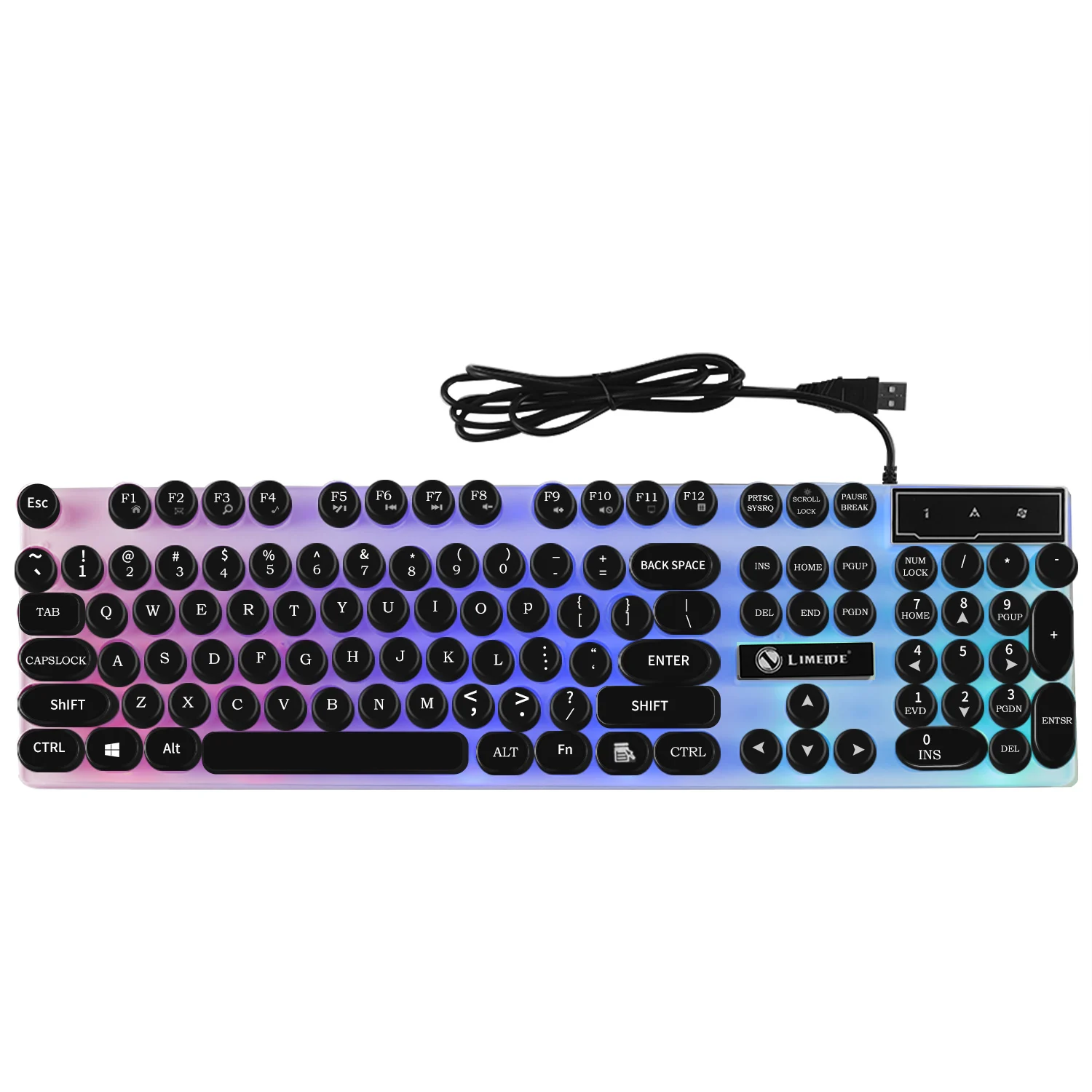 Механическая сенсорная клавиатура LIMEIDE GTX300, игровая подсветка RGB в стиле панк, Подарочная подсветка для геймеров