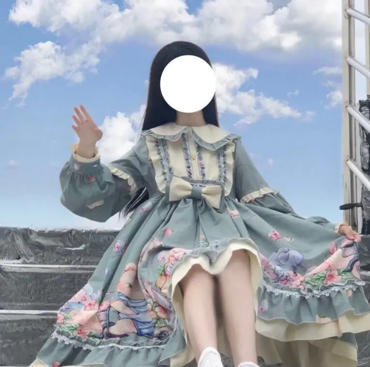 

Sweet Princess Lolita Dress Jsk Suspender Dress Vintage Kawaii Victorian Dress Gothic Tea Party Lolita