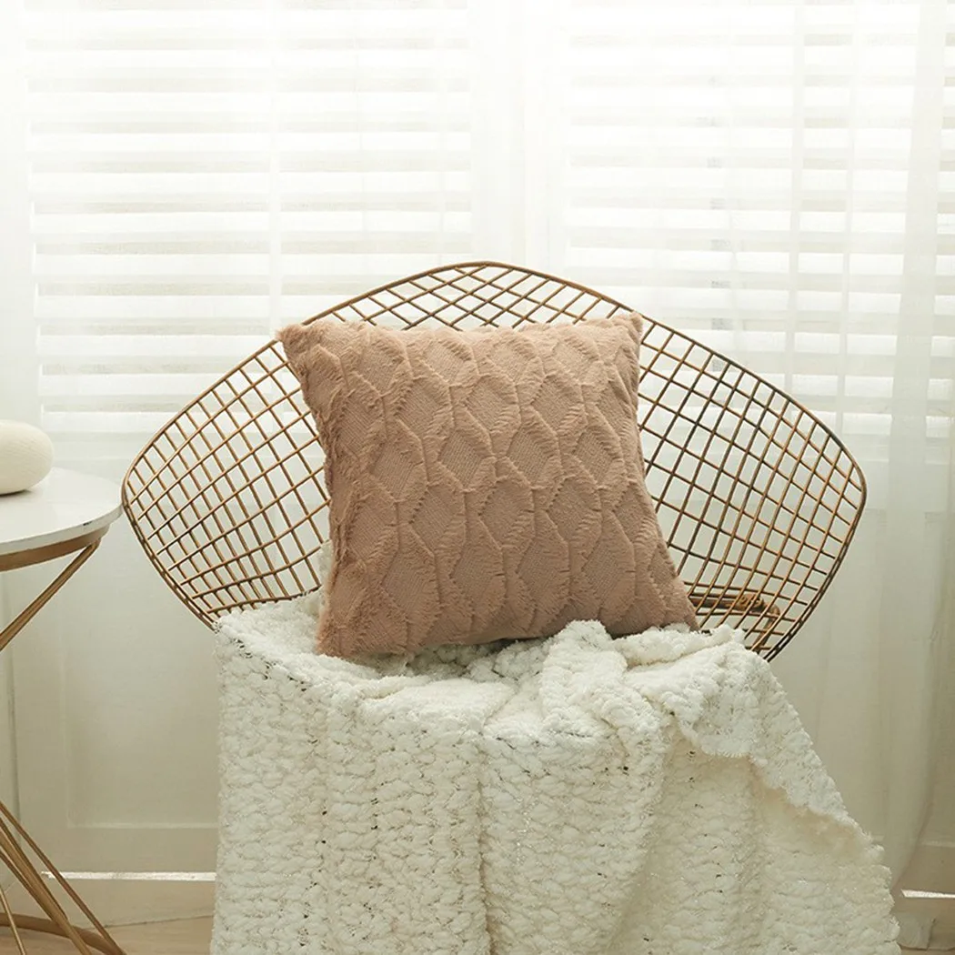 

Throw Pillow Covers 18x18 Beige Decorative Boho Pillow Case Cushion Cover With For Sofa Bed Living Room Chair Home Decor