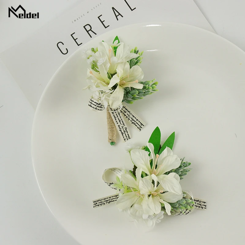 Свадебный браслет Meldel для подружек невесты мужские корсажи и бутоньерки Мужская