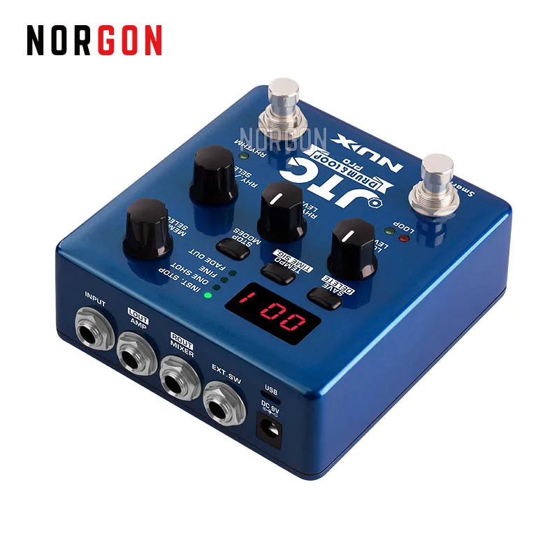NUX JTC Drum & Loop PRO педаль петлителя с двойным переключателем Запчасти и аксессуары