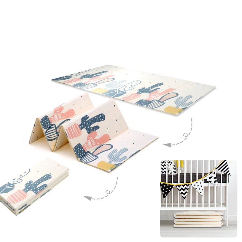 Складной детский коврик для ползания игровой из пены XPE мягкий лазания игрушки