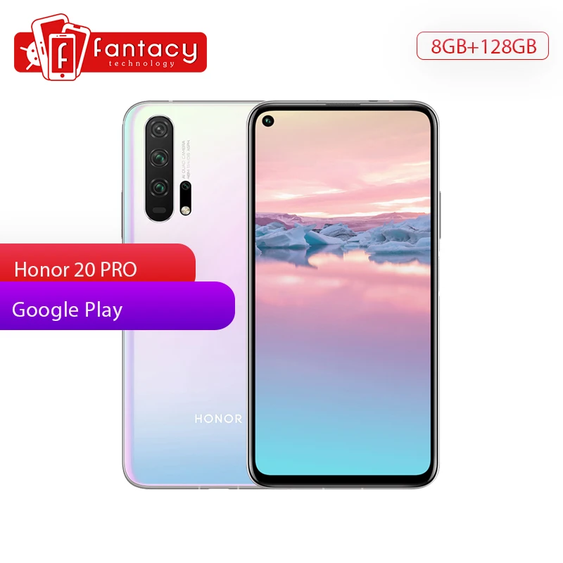 Смартфон Honor 20 Pro 8G 128G 4000 мАч 6 26 дюйма полноэкранный 48мп 4 камеры для съемки супер