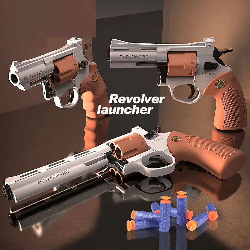 Револьвер ZP5 пистолет пусковая установка безопасный игрушечный с мягкими пулями