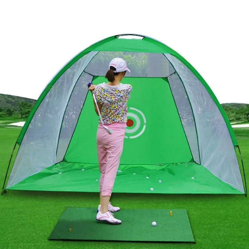 

Golf Practice Net Wide-opened Tent Folding Golf Batting Cage Training Aids Outdoor Golf Swing Practice Net