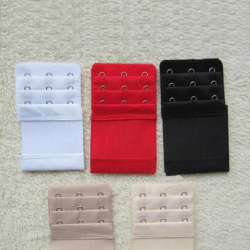 Дамы эластичный 3 крючка бюстгальтер ремень Удлинительный крюк зажим идеальная