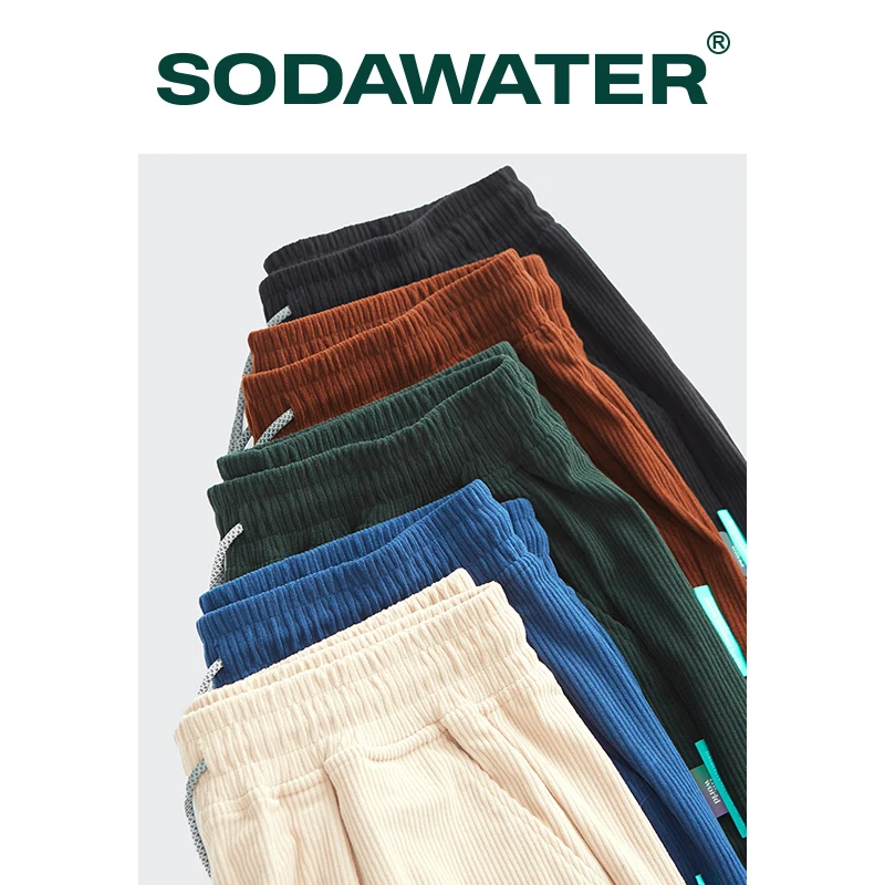 

SODAWATER Mens Harajuku Vintage Corduroy Pant Streetwear 2020 Winter Warm Loose Muliti Color Corduroy Pant Male Trousers 3309W