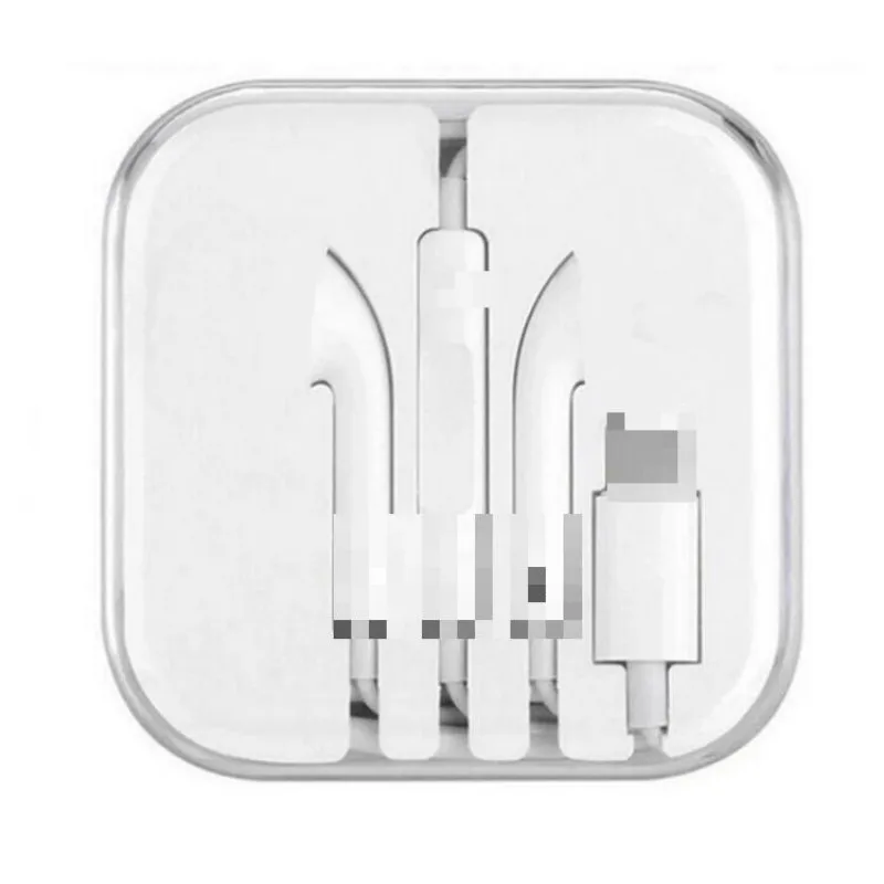 Для iphone 7 в ухо стерео наушники с микрофоном Проводные Bluetooth lightning гарнитура для 8