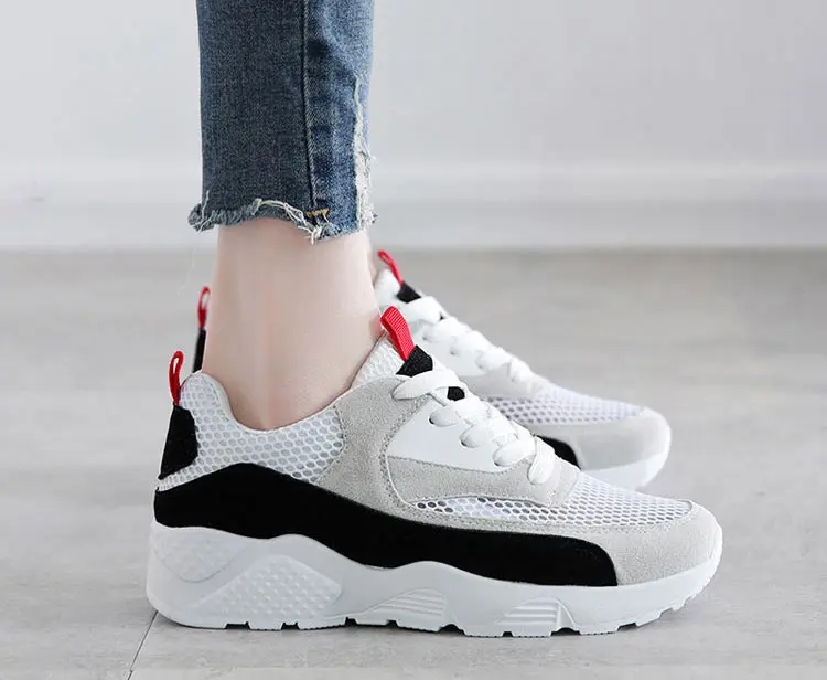 Модные летние кроссовки; женская обувь; zapatillas mujer; повседневные кроссовки; женская обувь; сетчатая дышащая женская обувь на шнуровке