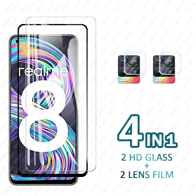 Закаленное стекло для Oppo Realme 8 7 6 Pro Защитная пленка экрана на 7i 6i объектива камеры