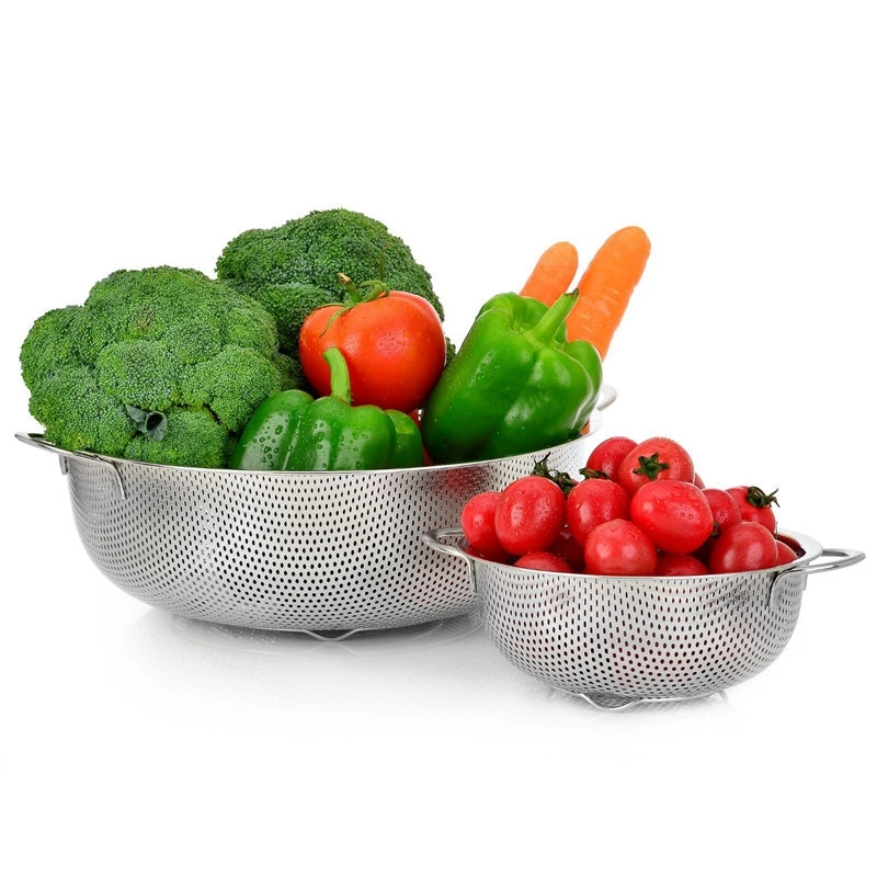 

3 Pieces Stainless Steel Colander Kitchen Strainer with Handles