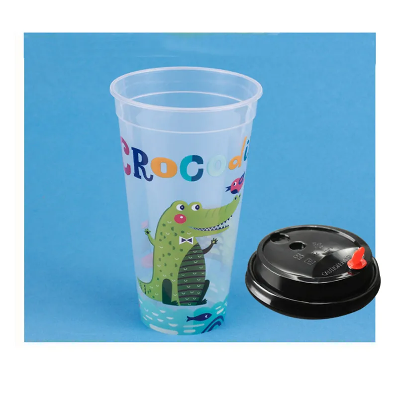 50 шт. картонная креативная Одноразовая чашка под крокодила пластиковая для чая