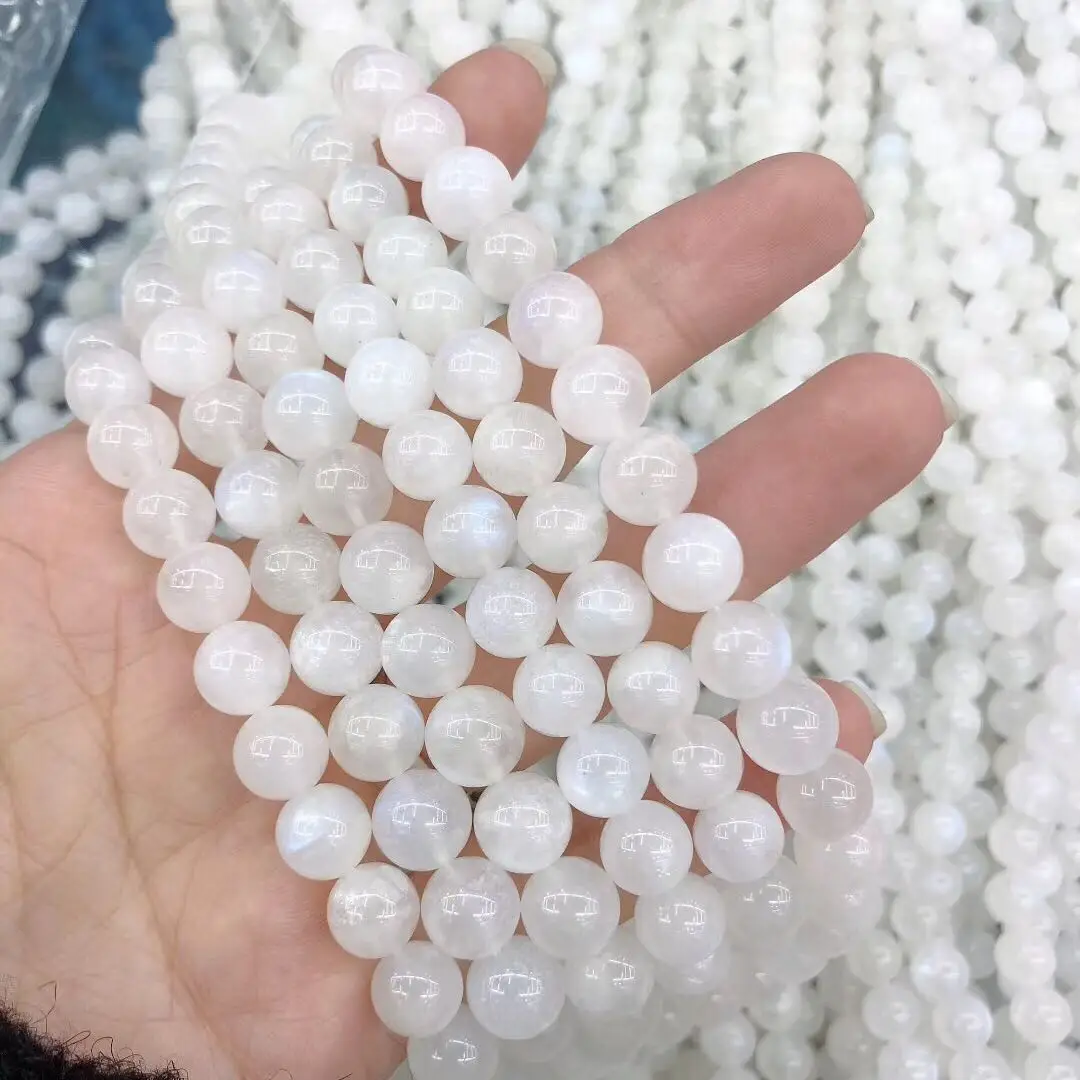 Модные бусины из натурального камня 4 5 6 7 8 мм круглые синие Бусины лунного для
