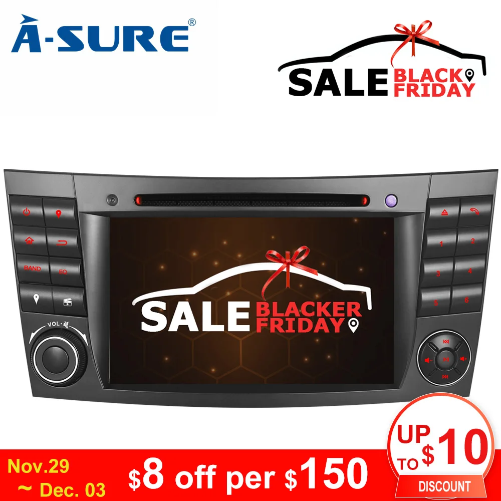 A Sure 2 DIN Авто Радио dvd плеер gps навигация для Mercedes Benz E/CLS/G класс W211 W219 Bluetooth RDS DAB +