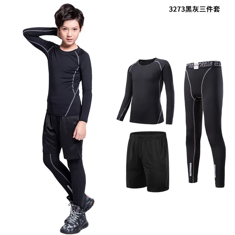 Детский компрессионный комплект для бега баскетбола тренировочный спортивный