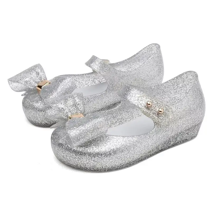 Mini Melissa/ г.; летние сандалии для маленьких девочек; детская обувь с бантом; кожаные сандалии из ПВХ для маленьких детей; обувь принцессы для девочек