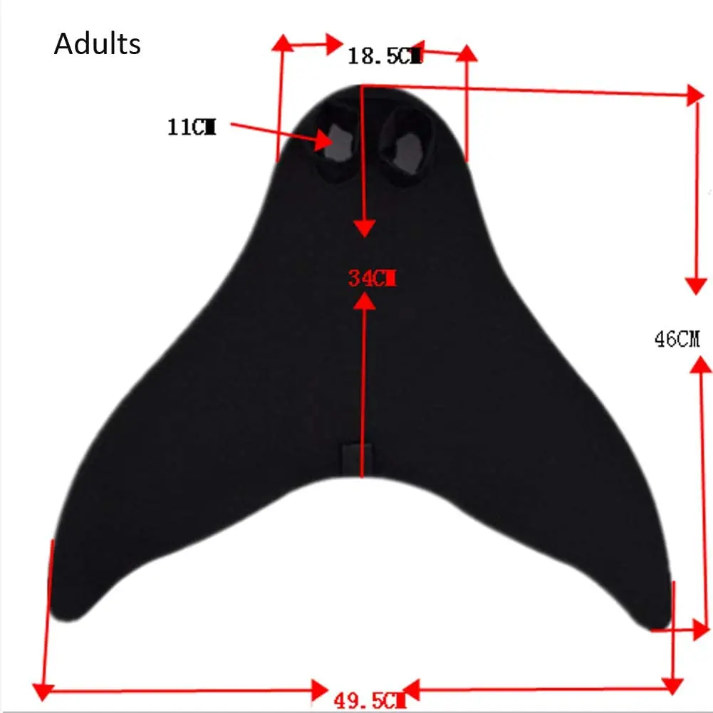

Children&adult Diving Tail Flipper Water Sports Accessory Aquarium Mermaid Cosplay Feet Tail Flippers For Swimming Training