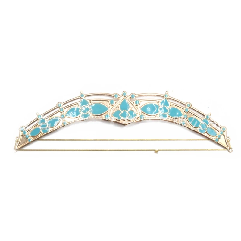 

Women Jasmine Royal Crown Headband Earrings Pendant Necklace Jewelry Set Teal Dress Up Princess Adults Kids Costume Kit