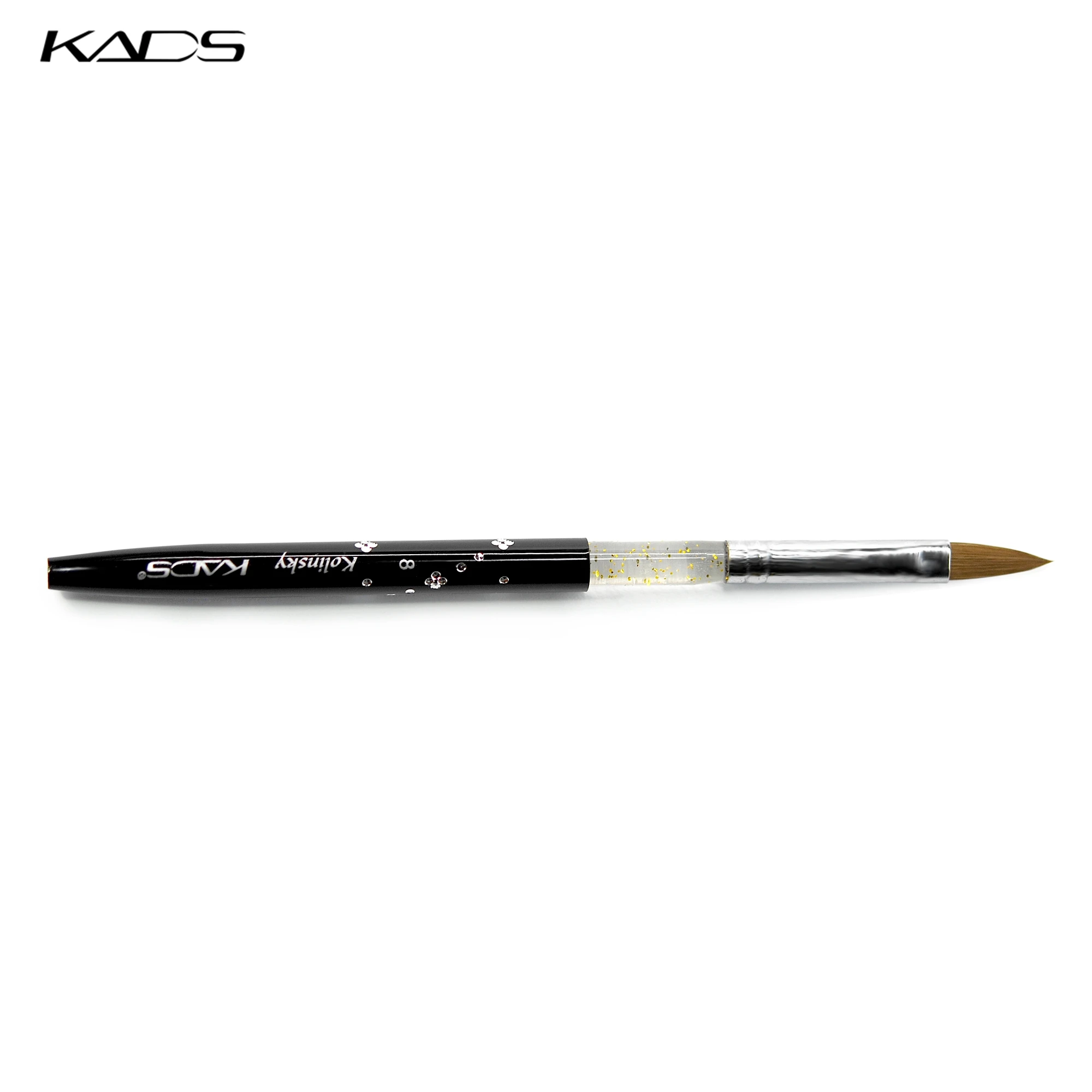Kads Размеры 8# черный Колонок Соболь Cepillos. Профессиональных Колонок Соболь акриловых ногтей кисть для Акриловые Кисть