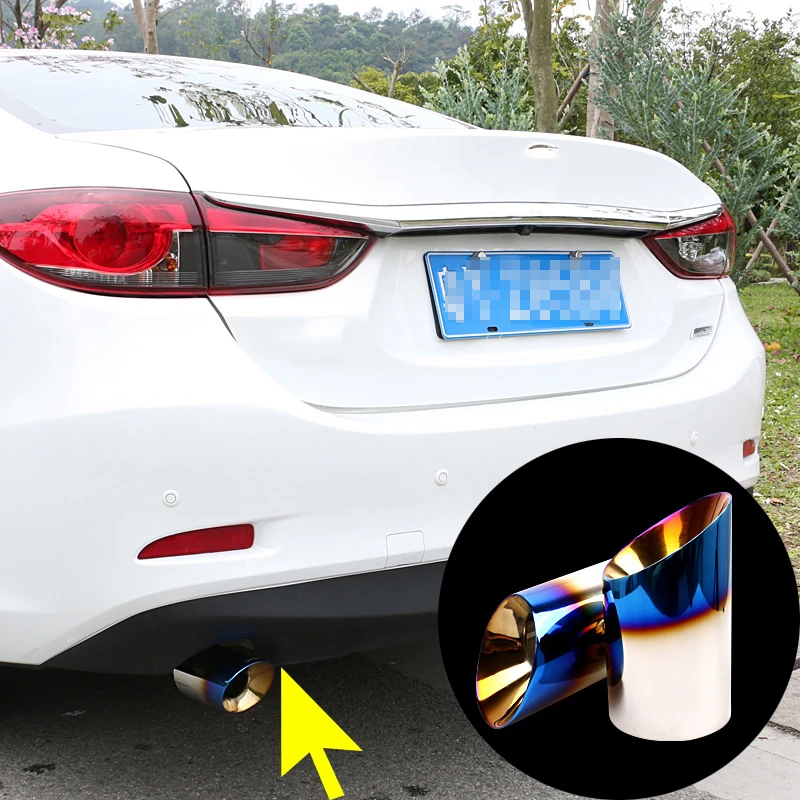 2 шт. для Mazda 6 Atenza 2014 2015 2016 выхлопная труба из нержавеющей стали глушитель задний