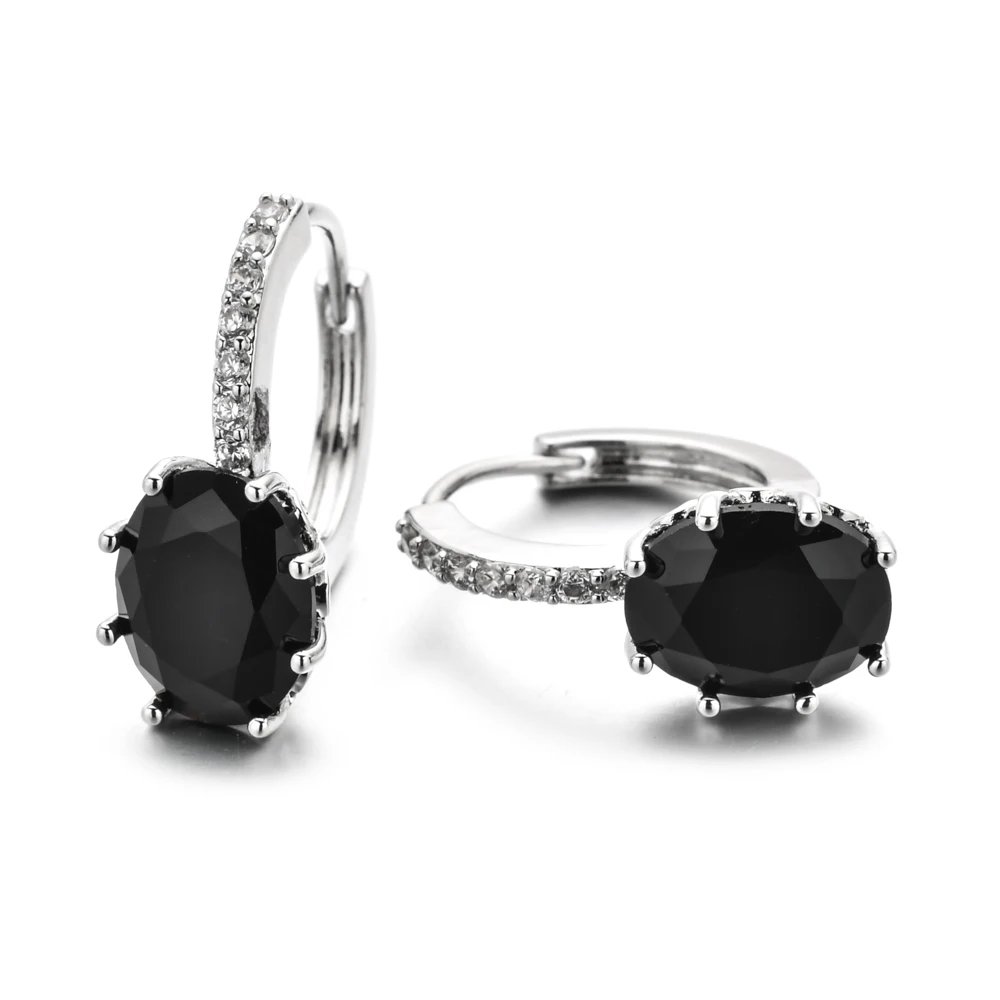 Европейские и американские модные простые циркониевые серьги в форме яйца для