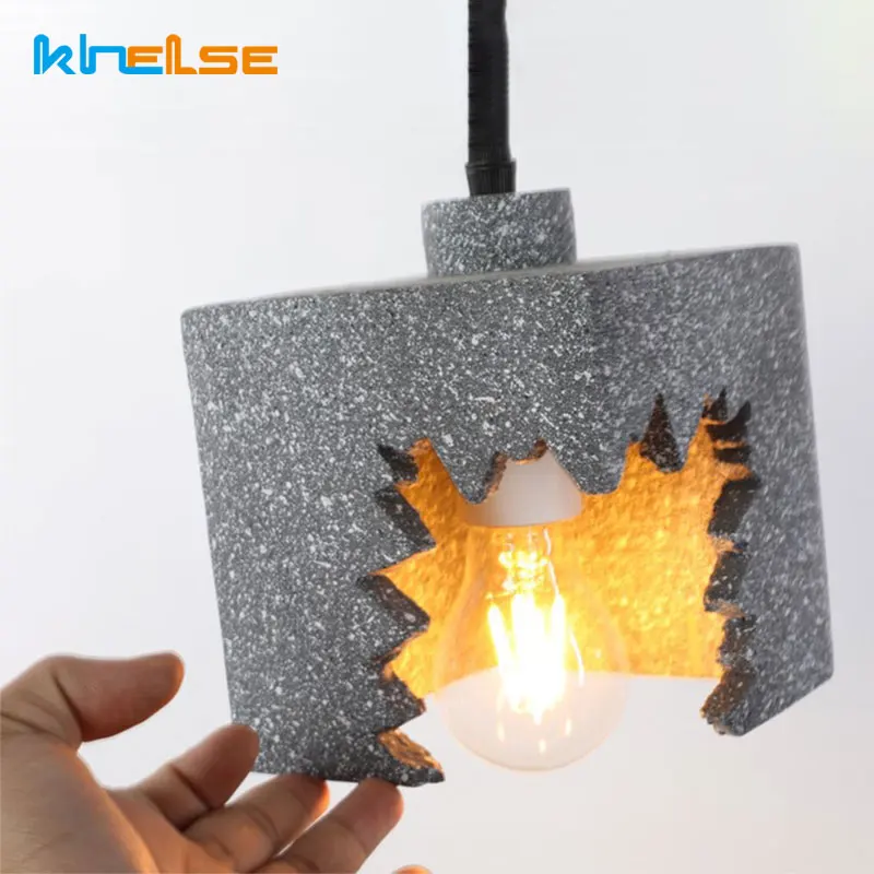 Ретро промышленный квадратный цементный подвесной светильник светодиодный для