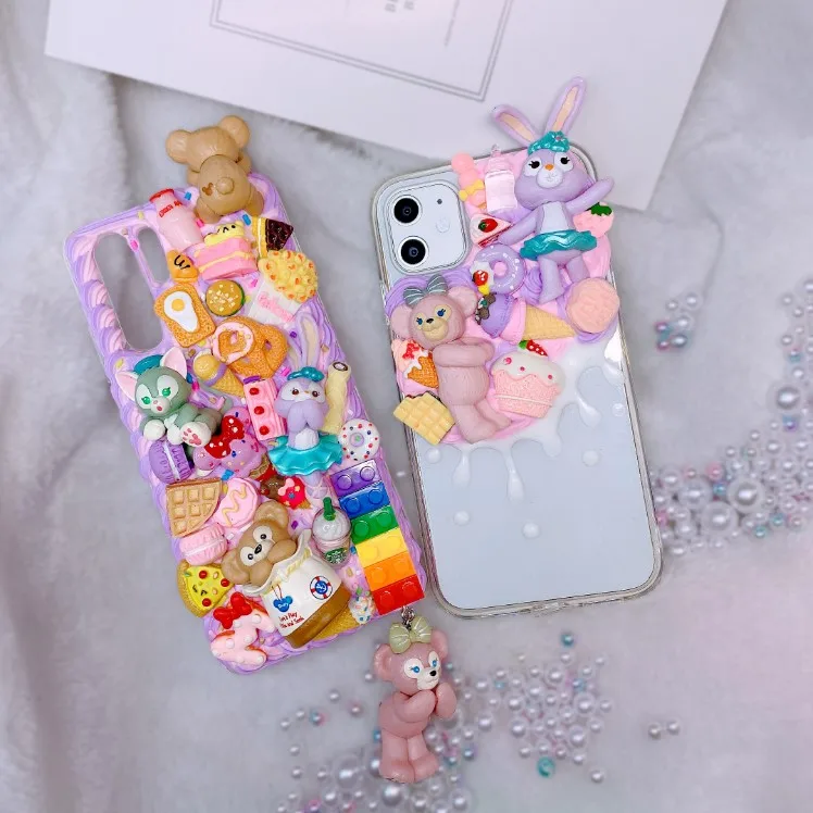 3D DIY чехол для Samsung Note 10 Galaxy s10plus s6/s7/s8/9 + телефона ручной работы кремовый корпус 8/9
