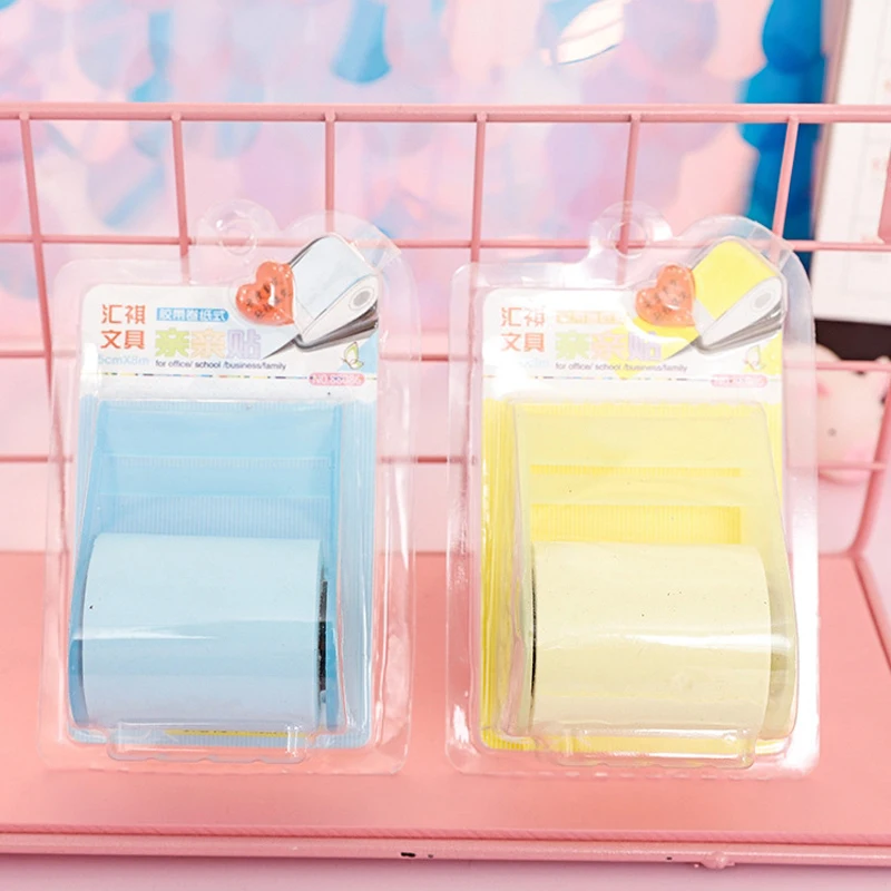 

Kawaii Sticky notes set Refillable adhesive paper 8m length Post it School supplies memo pad for Notebook stationery sticker
