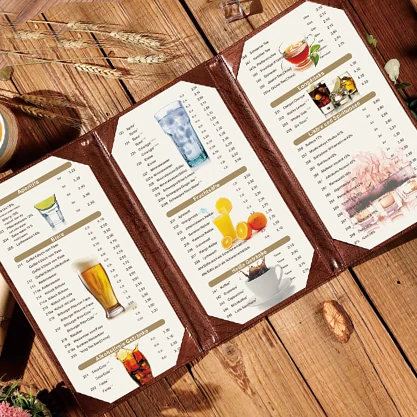 Меню винная карта Европейский стиль Индивидуальный заказ дизайн ресторан блюдо