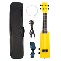 naomi 21 electric ukulele uke kit ukulele tuner nm 86 wgig bag silent electric ukulele soprano ukulele yellow new
