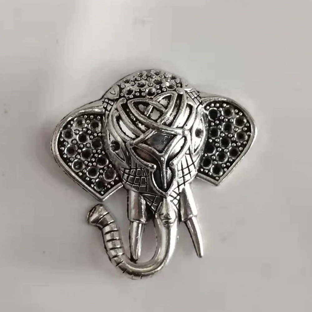 

Vintage 3D Carving Elephant Head Metal Badge For ZP Kerosene Grind Wheel Lighter DIY Handmade Decor Accessory Smoking Gadgets