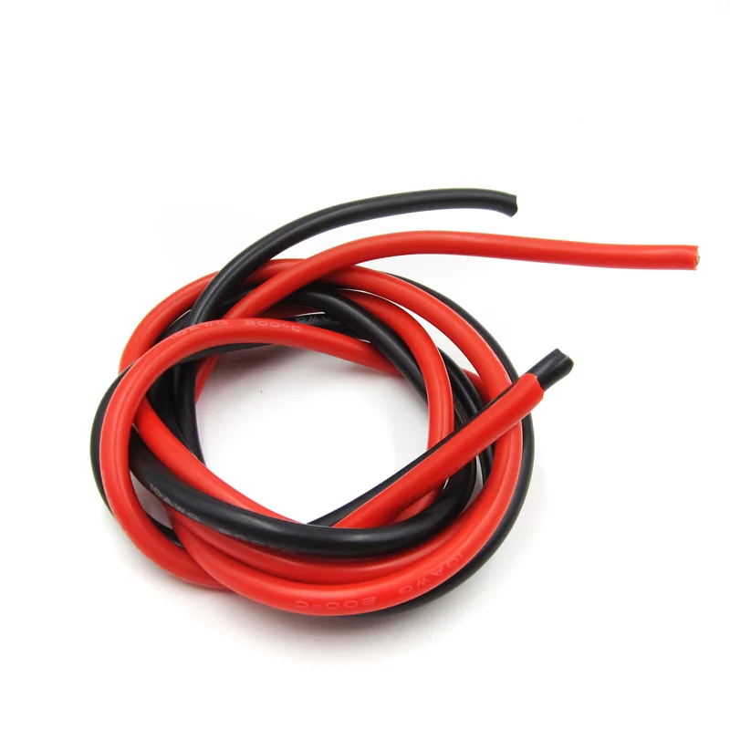 Силиконовый провод жгута проводов гибкий многожильный Медь кабели 10/12/14/16 AWG Би