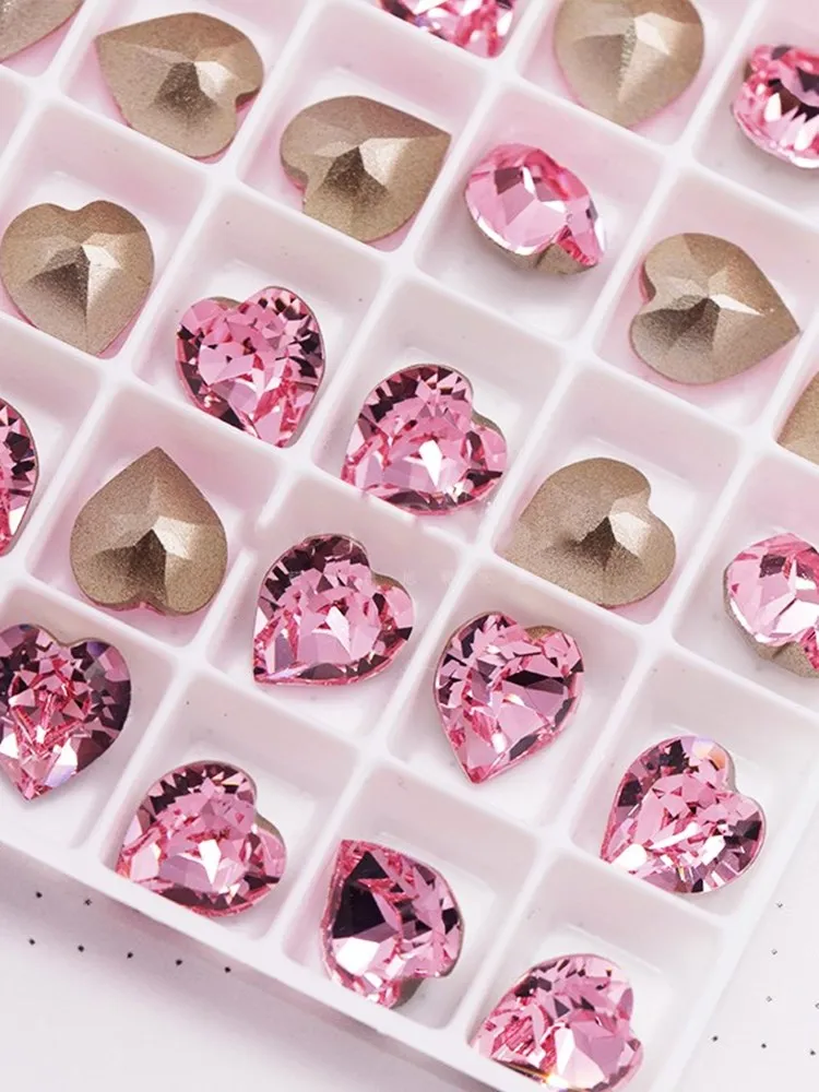 4884 красивые камни в форме сердца 15x5 мм для ногтевого дизайна, ювелирные изделия «сделай сам», аксессуары для свадебного платья